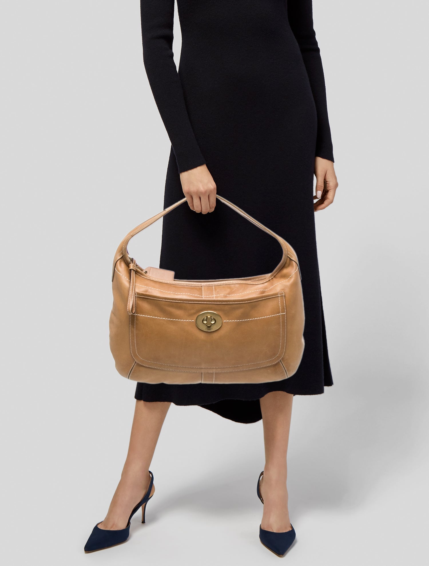 Coach Leather Top Handle Bag