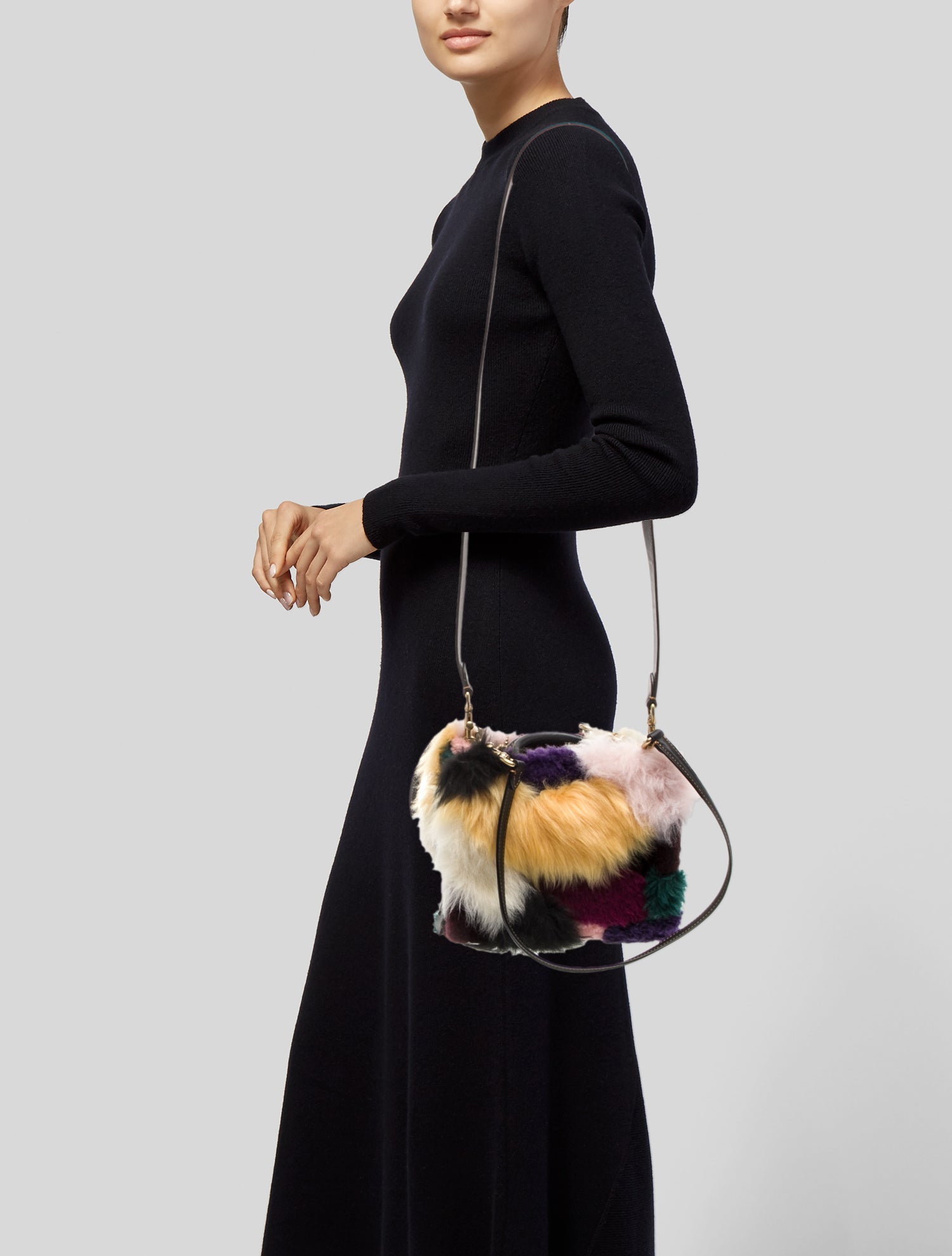 Coach Fur Top Handle Bag