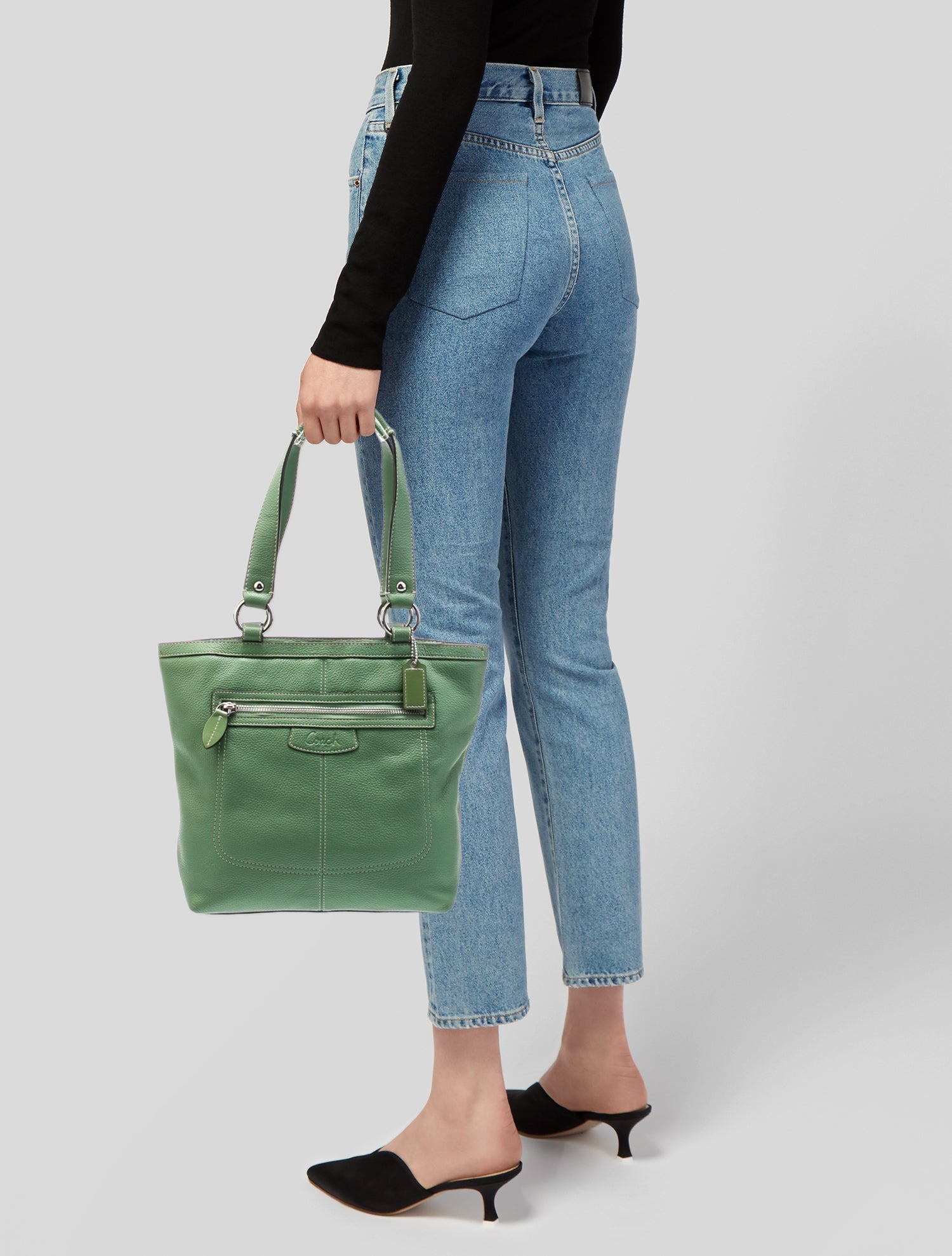 Coach Leather Top Handle Bag