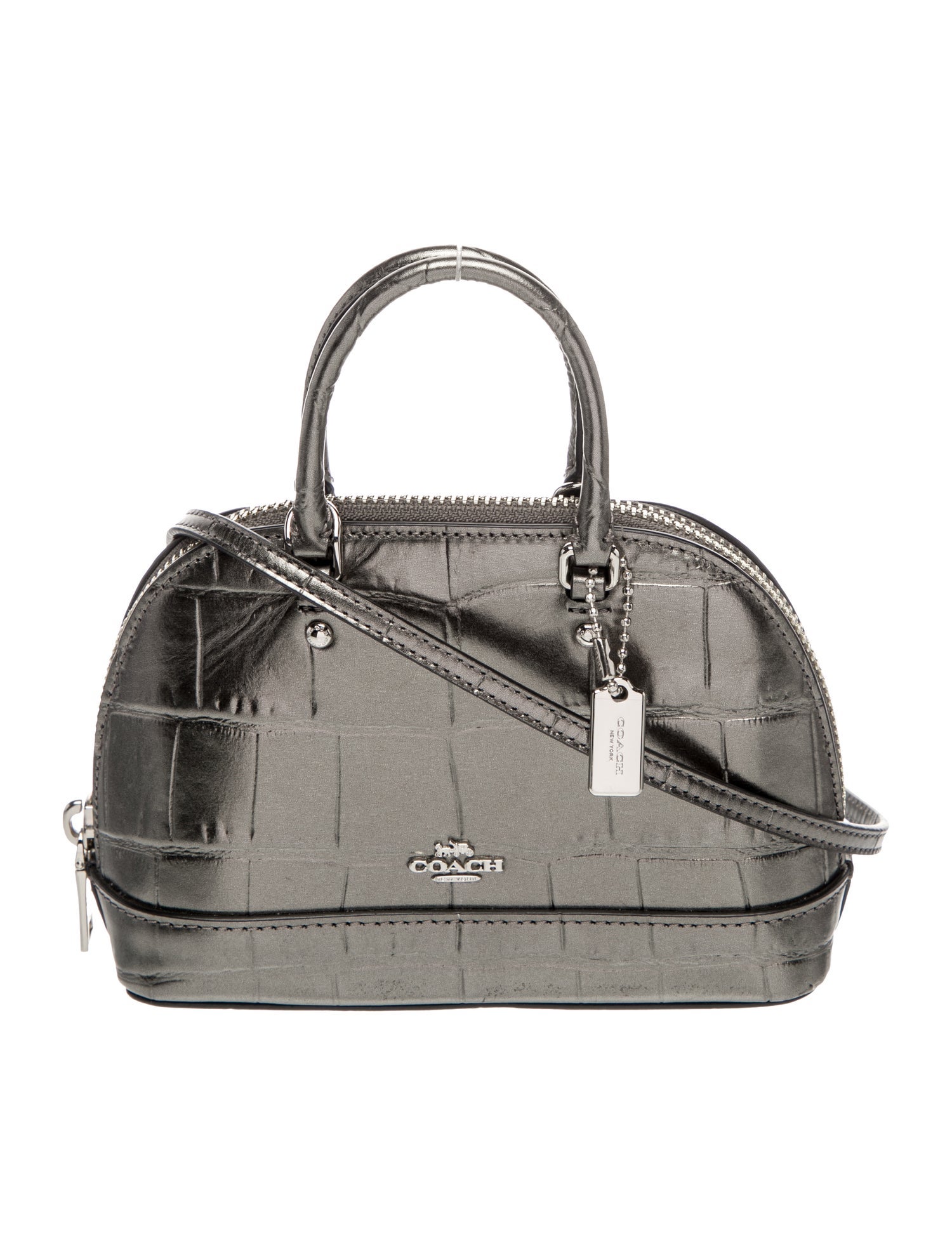 Coach Embossed Leather Shoulder Bag