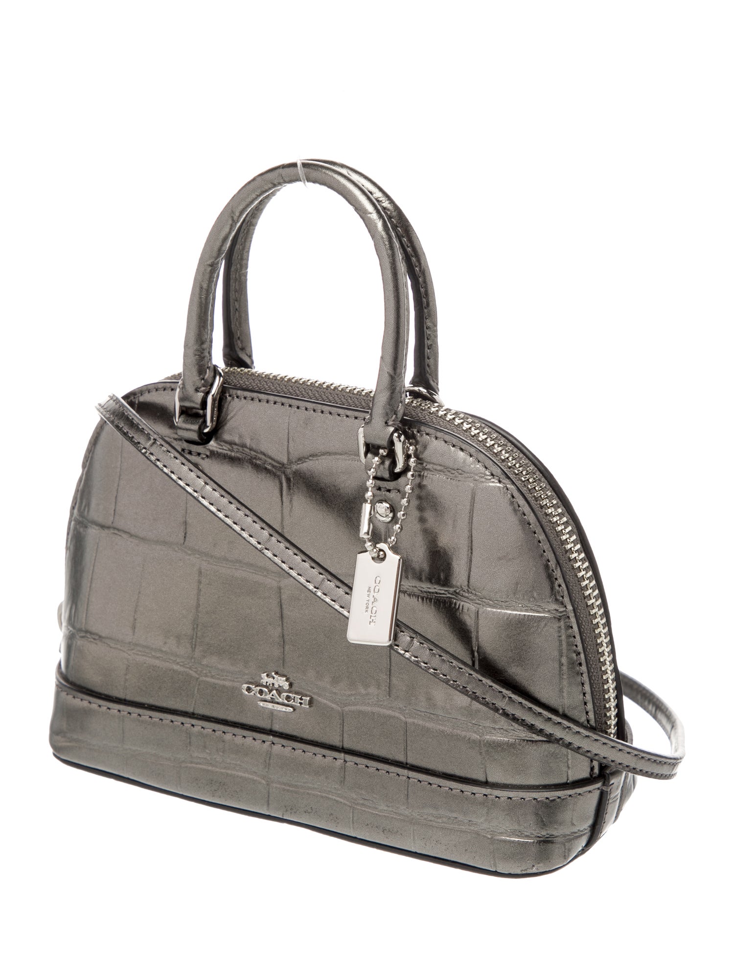 Coach Embossed Leather Shoulder Bag