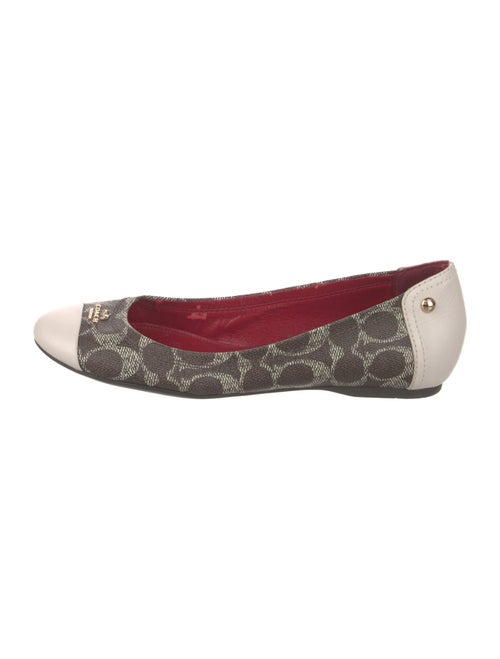 Coach Leather Printed Flats