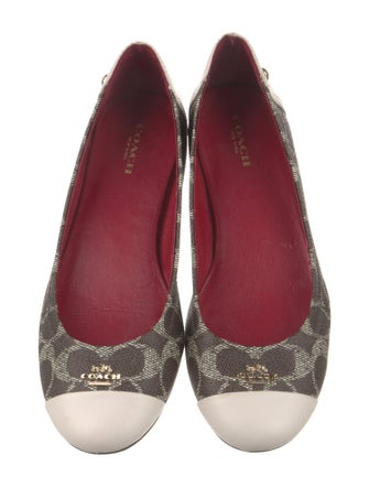 Coach Leather Printed Flats