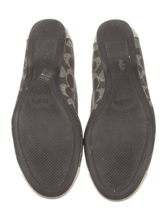 Coach Leather Printed Flats