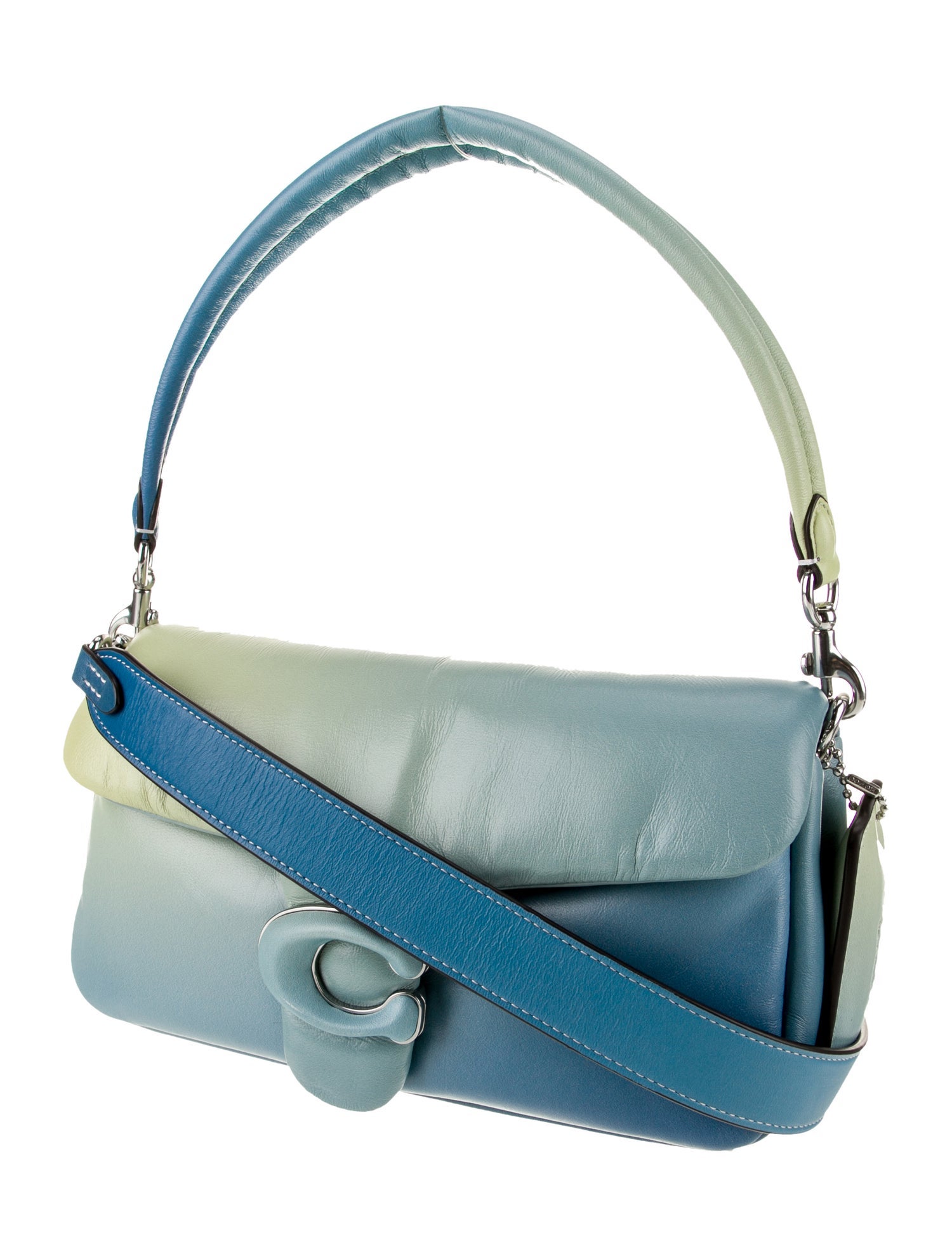 Coach Signature Pillow Tabby Blue Shoulder Bags, Handbags