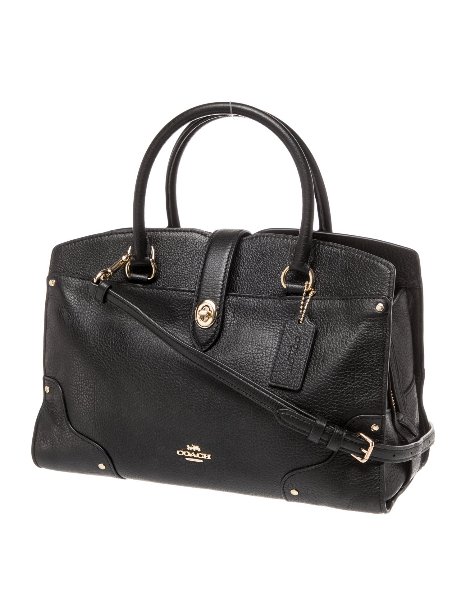 Coach Leather Top Handle Bag