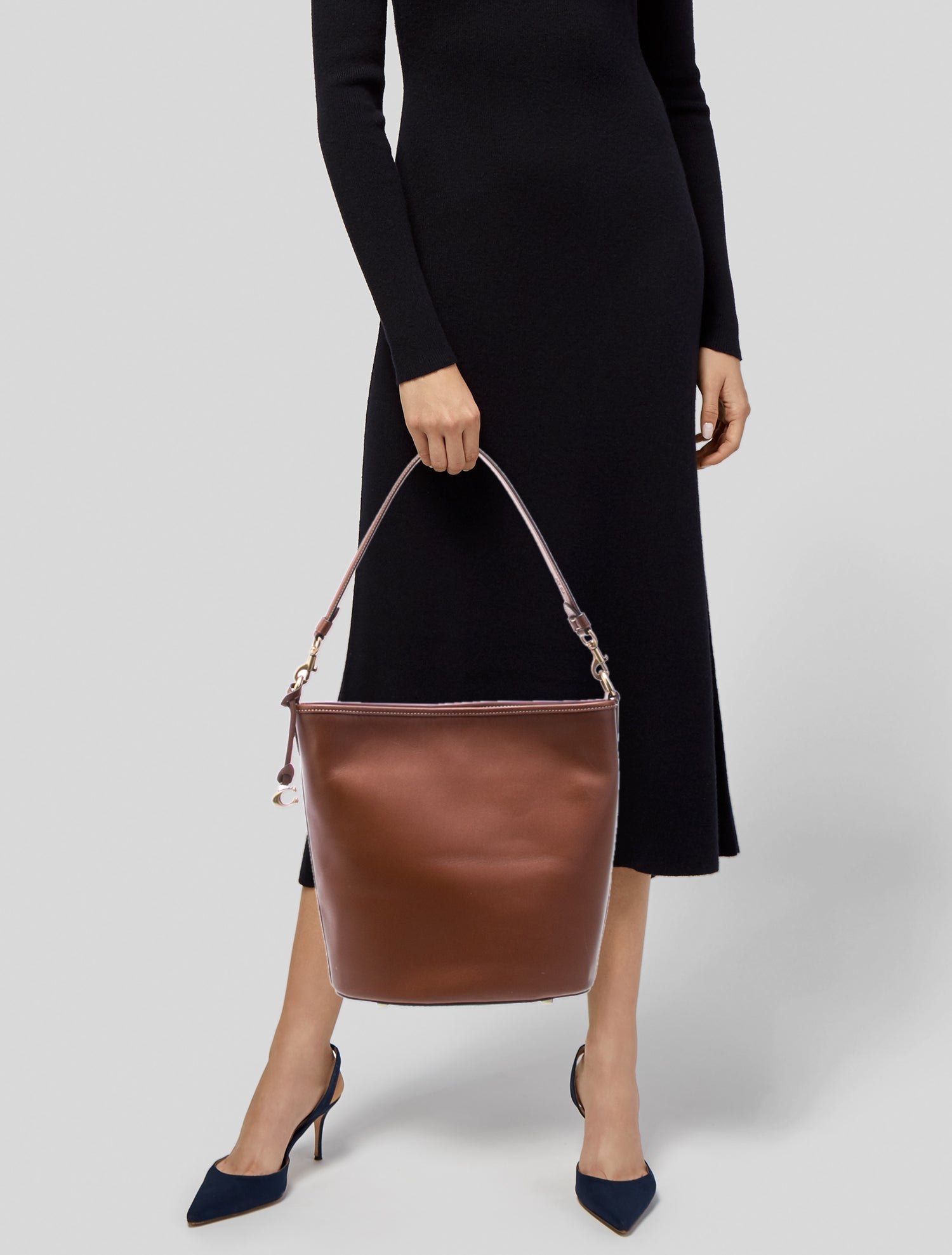 Coach Leather Bucket Bag