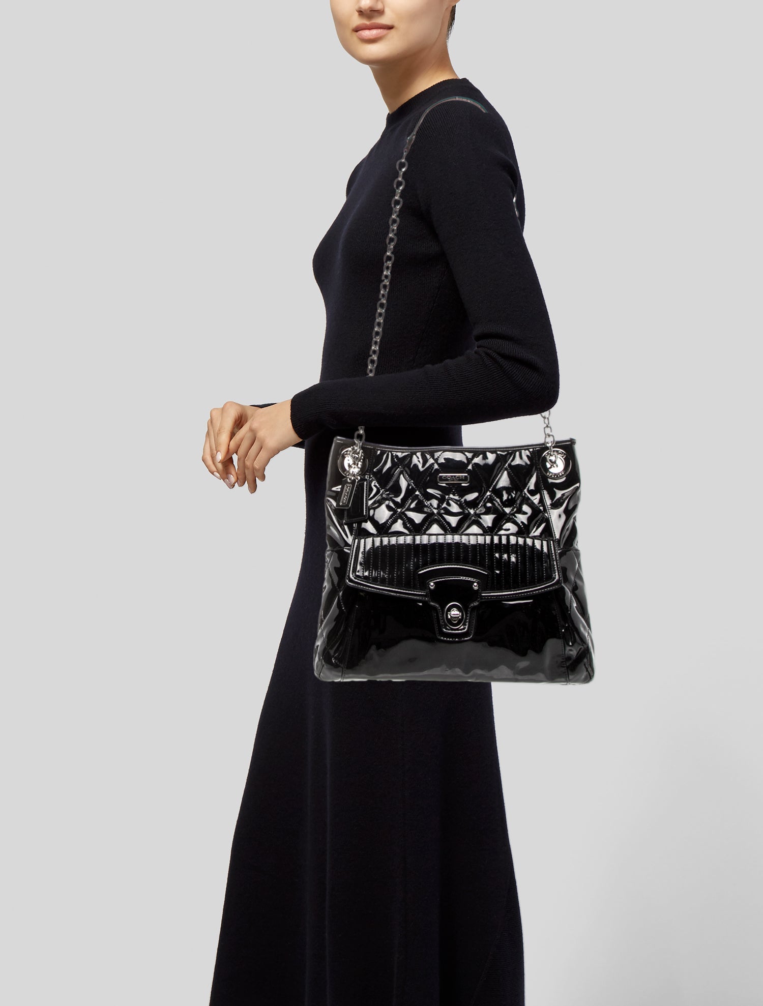 Coach Patent Leather Shoulder Bag