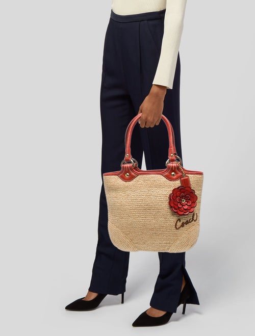 Coach Straw Shoulder Bag