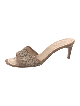 Coach Satin Printed Slides