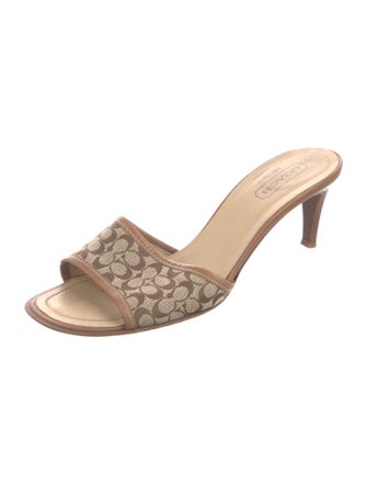 Coach Satin Printed Slides