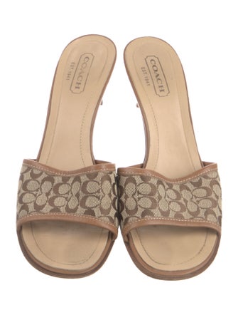Coach Satin Printed Slides