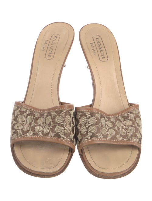 Coach Satin Printed Slides