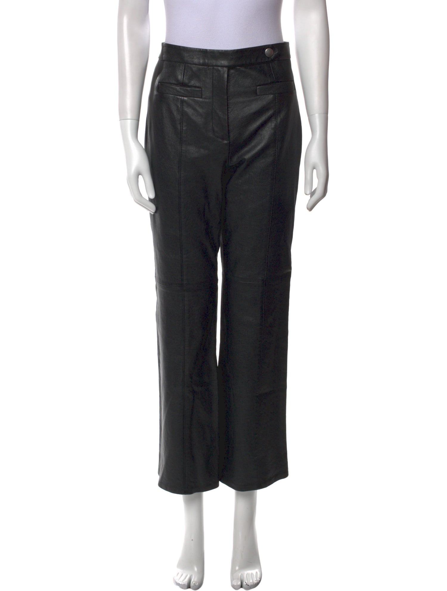 Coach Leather Straight Leg Pants
