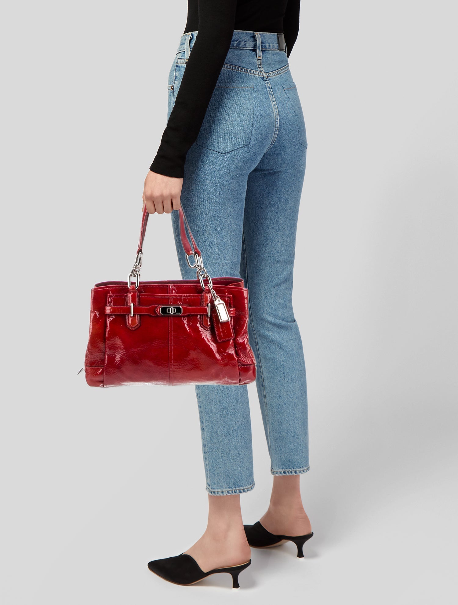 Coach Patent Leather Top Handle Bag