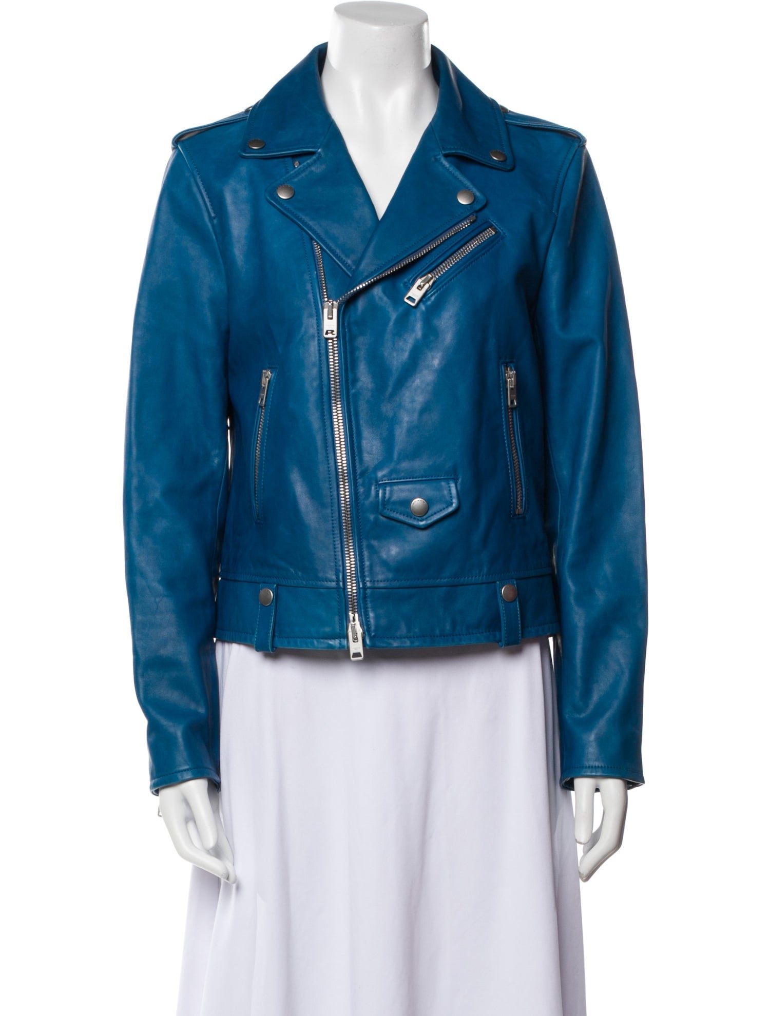 Coach Calf Leather Biker Jacket