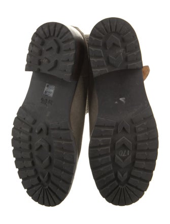 Coach Suede Colorblock Pattern Moto Boots