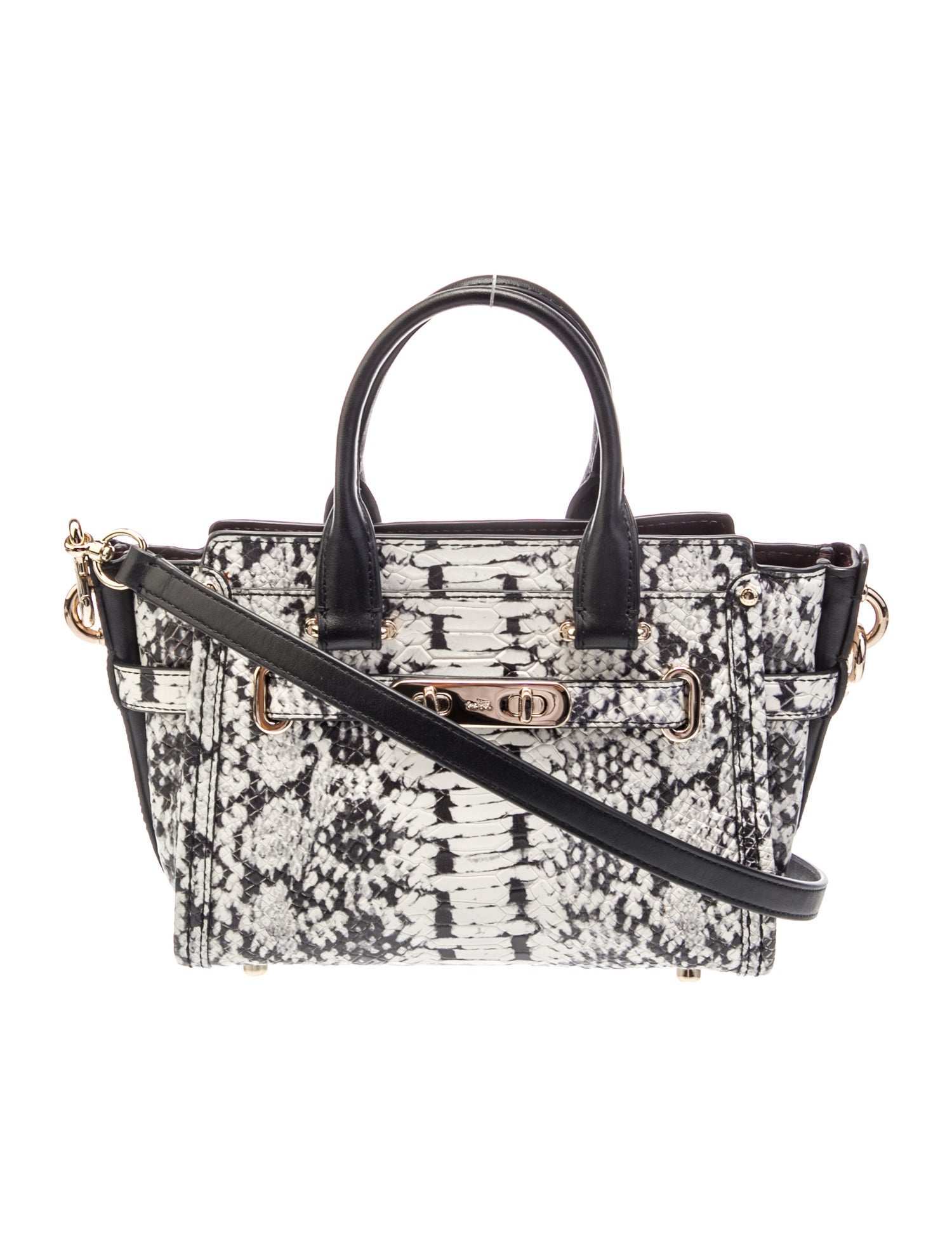 Coach Embossed Leather Shoulder Bag