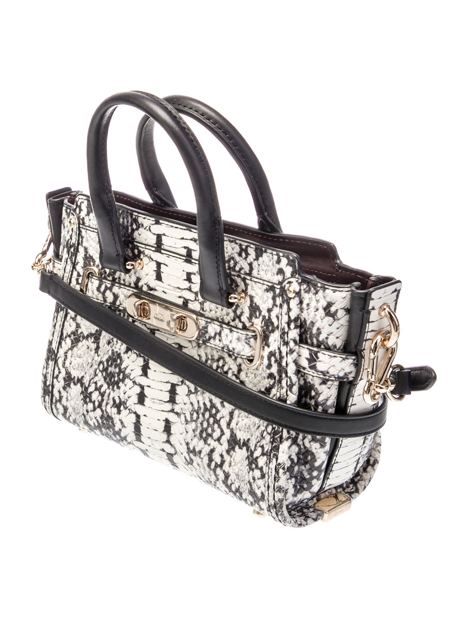 Coach Embossed Leather Shoulder Bag