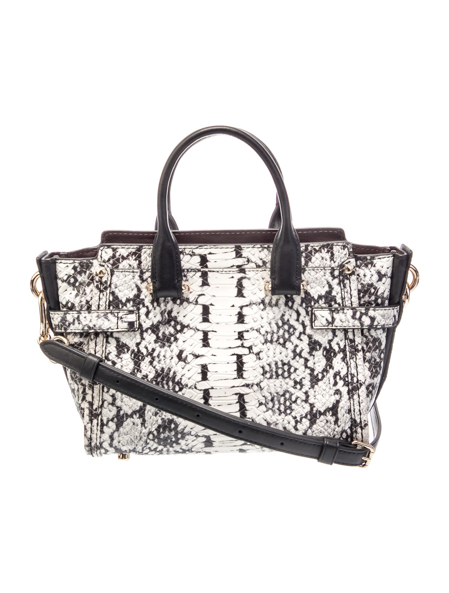 Coach Embossed Leather Shoulder Bag