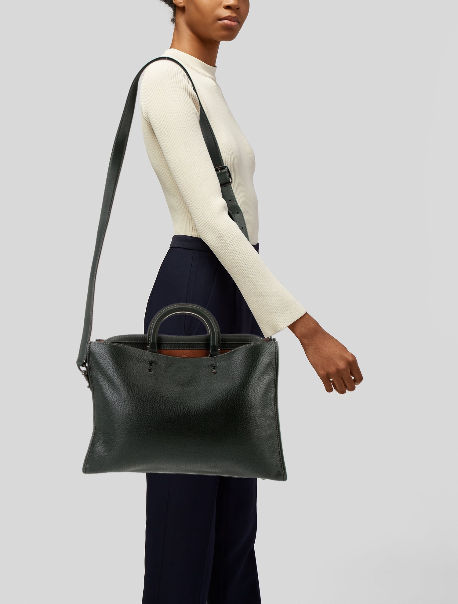 Coach Leather Top Handle Bag