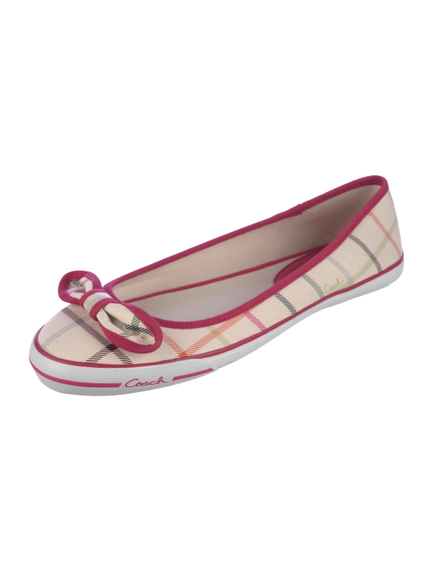 Coach Canvas Printed Flats