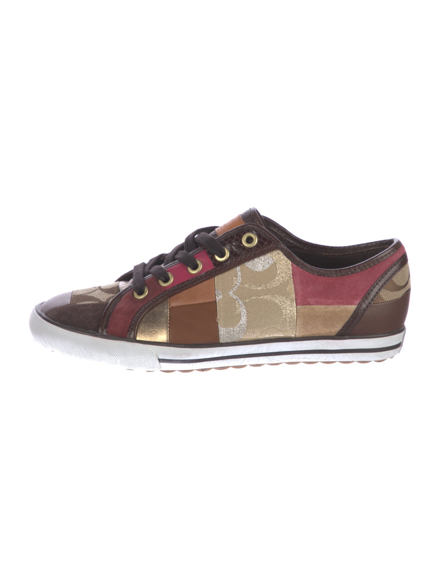 Coach Leather Printed Sneakers