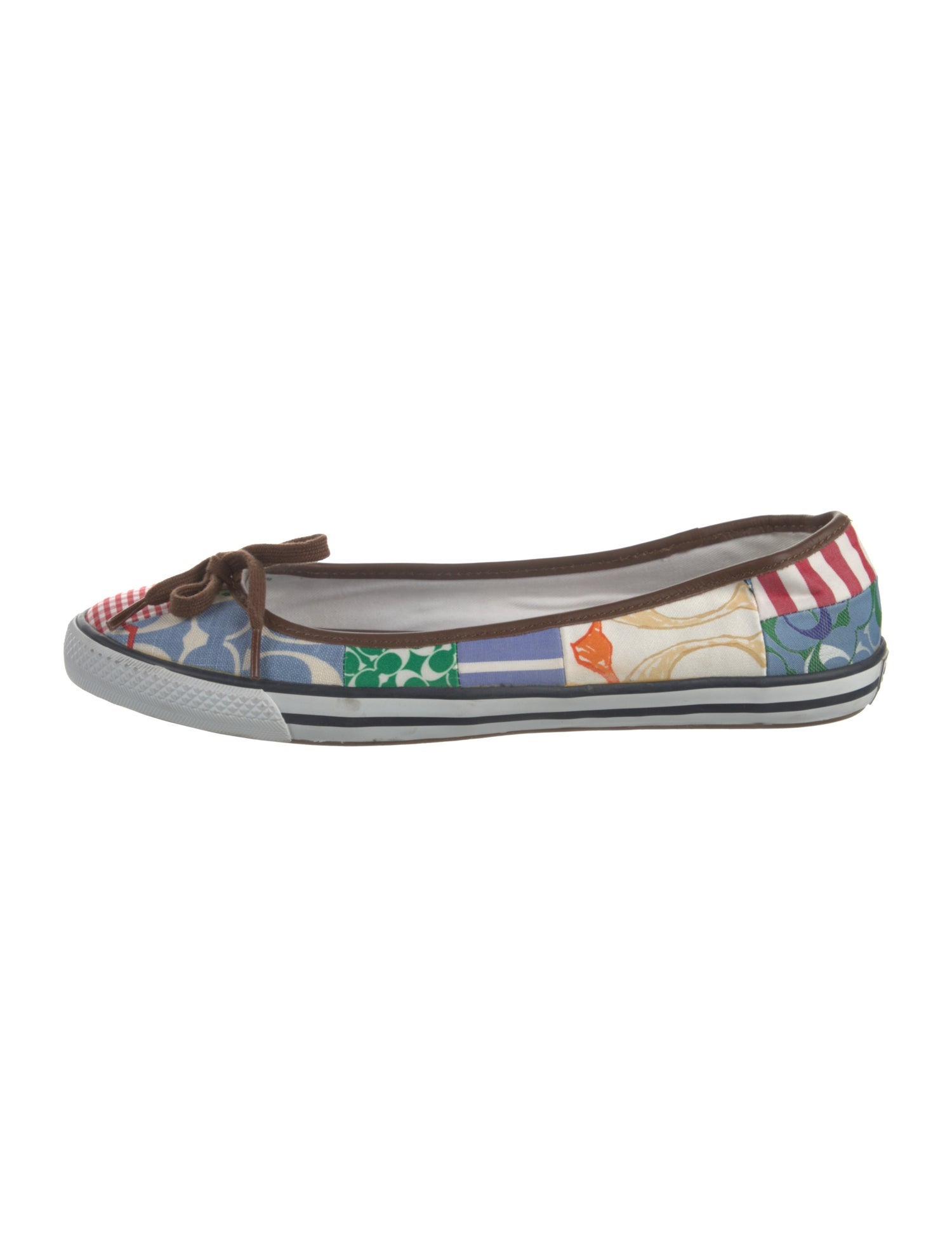Coach Canvas Printed Flats
