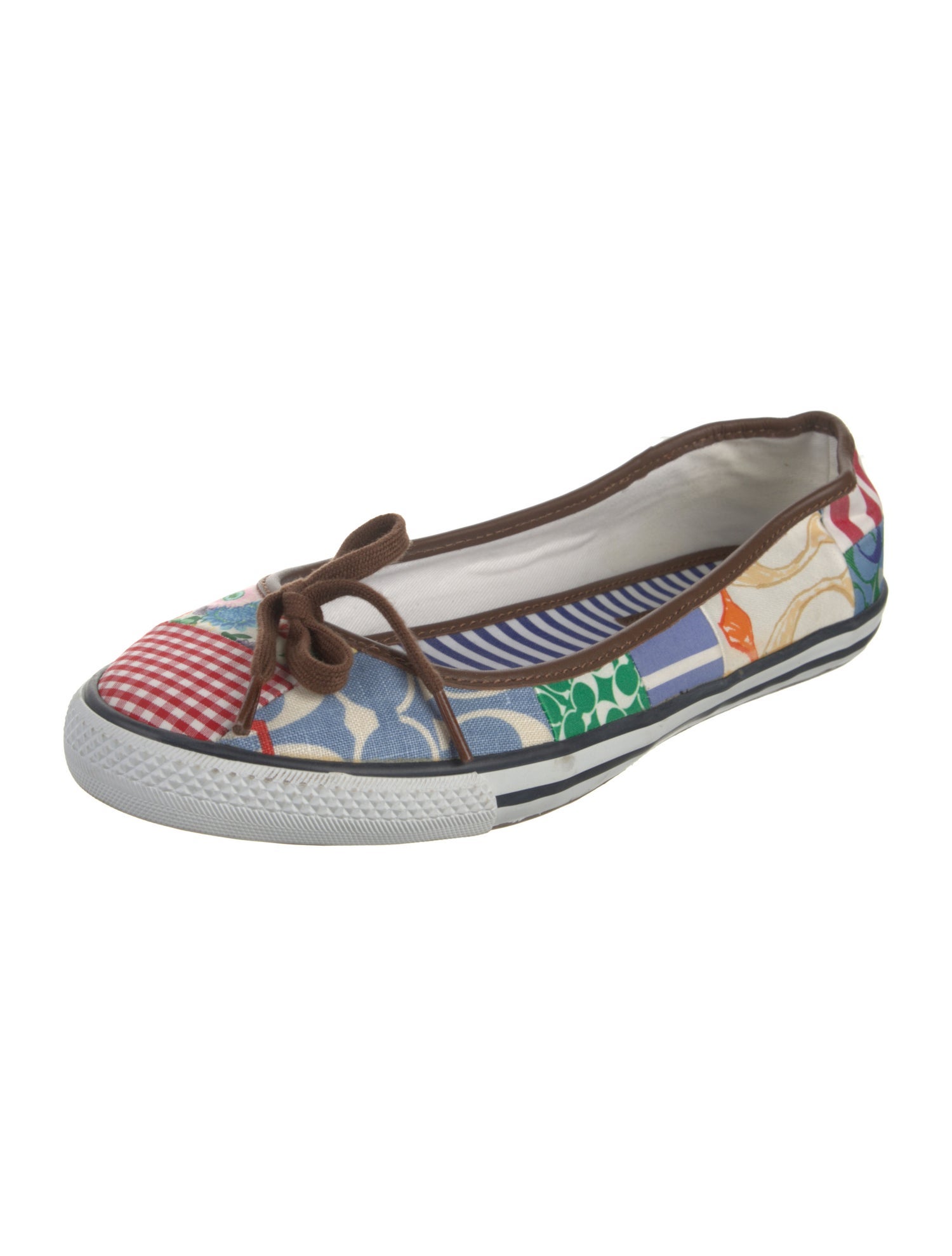 Coach Canvas Printed Flats