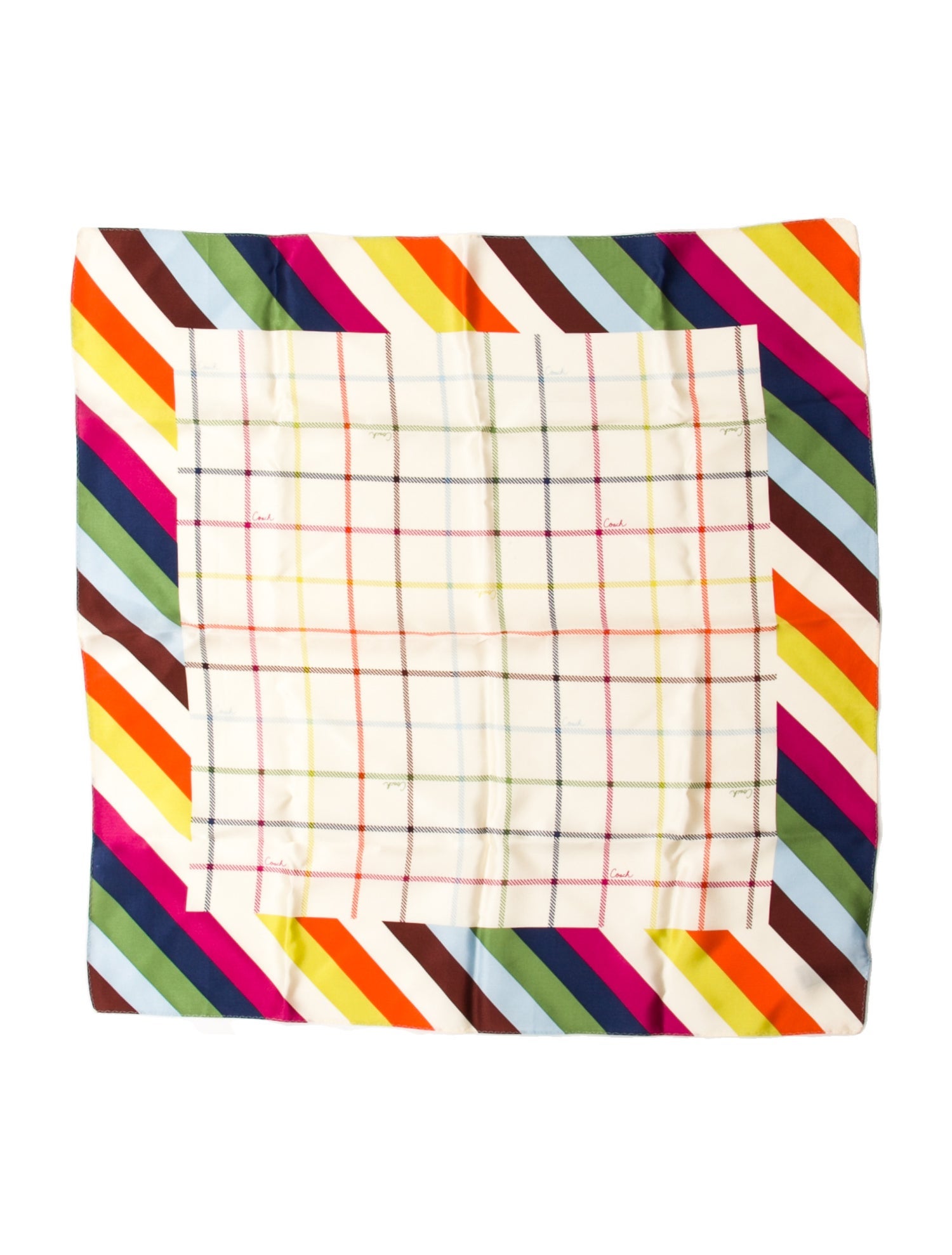 Coach Silk Striped Scarf