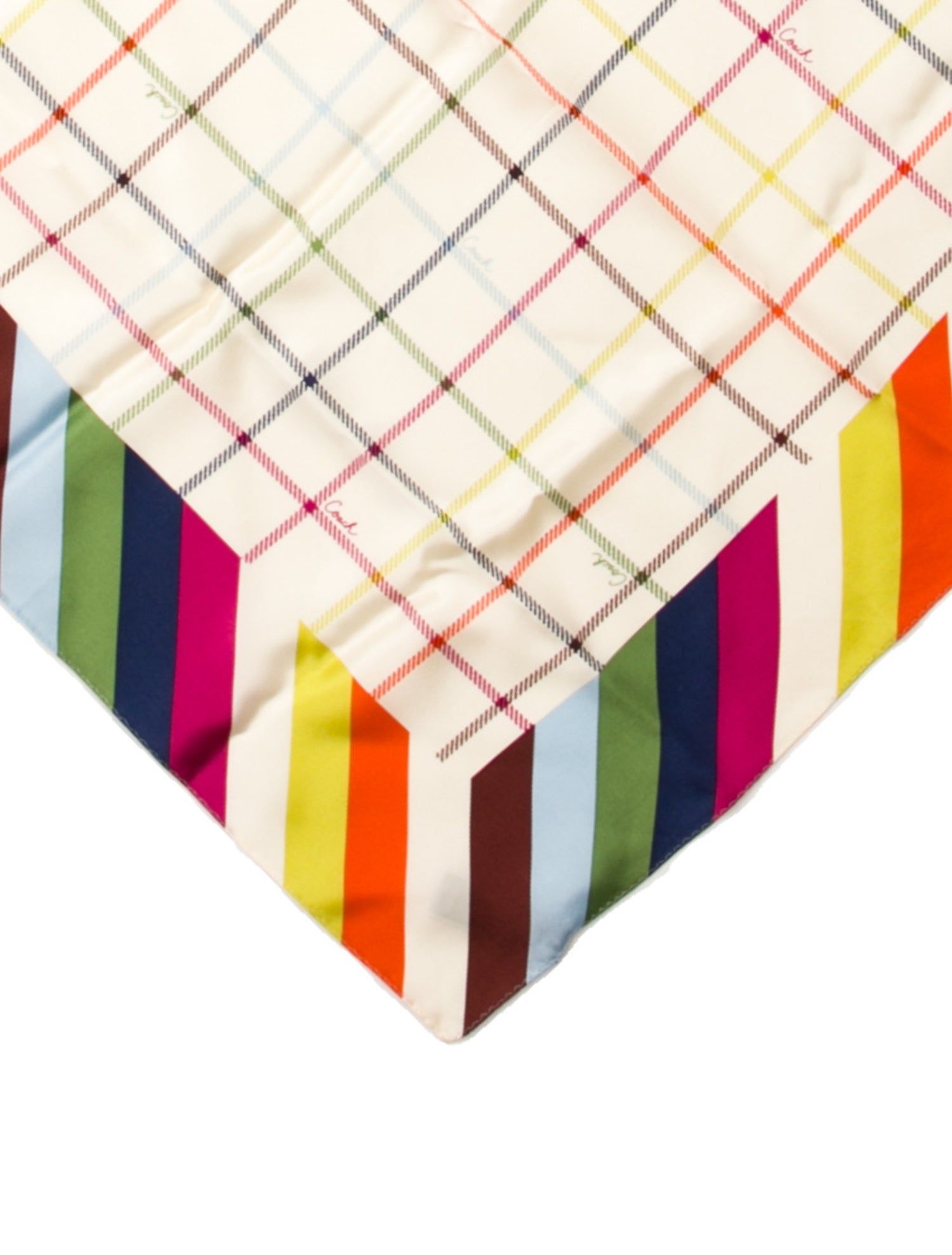 Coach Silk Striped Scarf