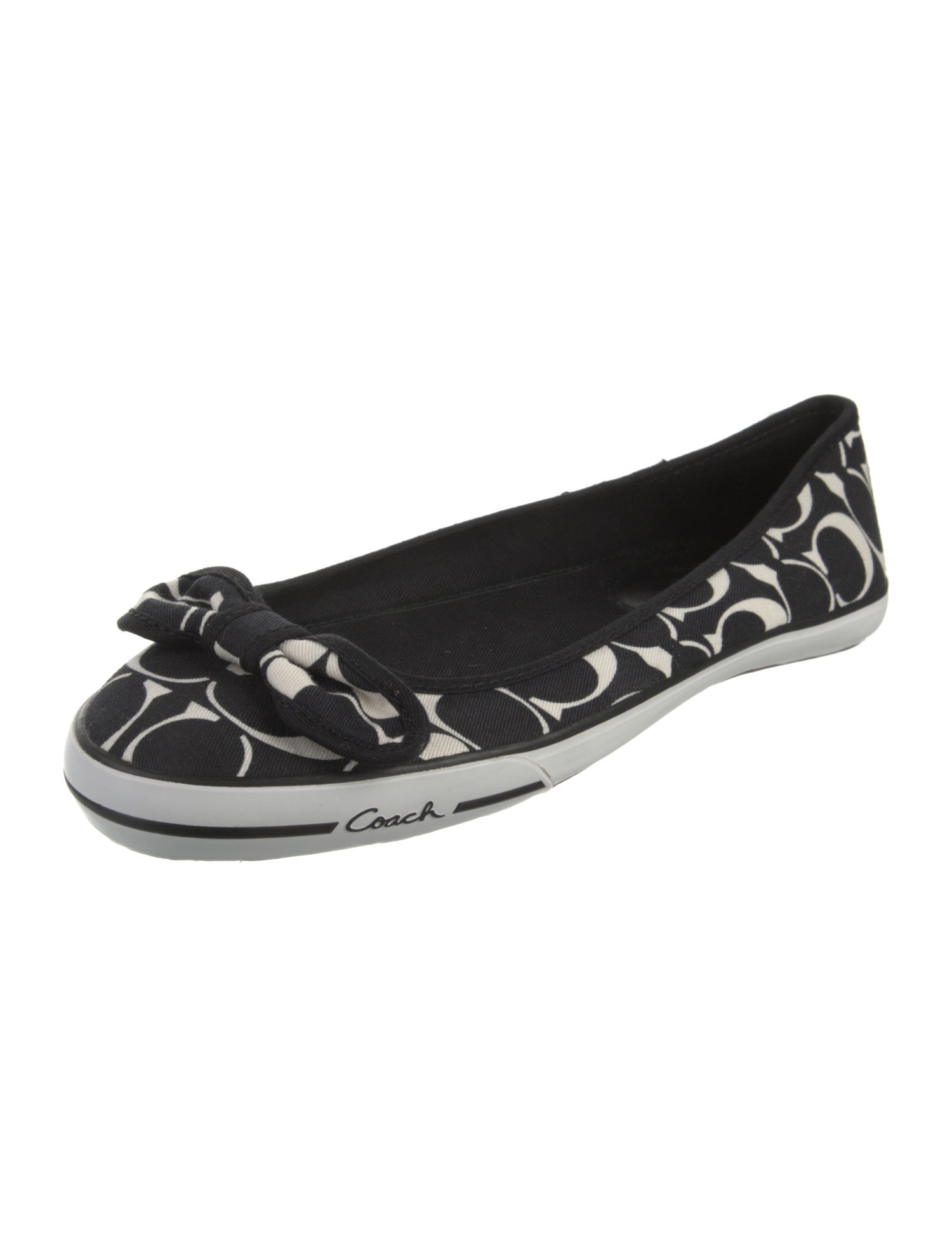 Coach Canvas Printed Ballet Flats
