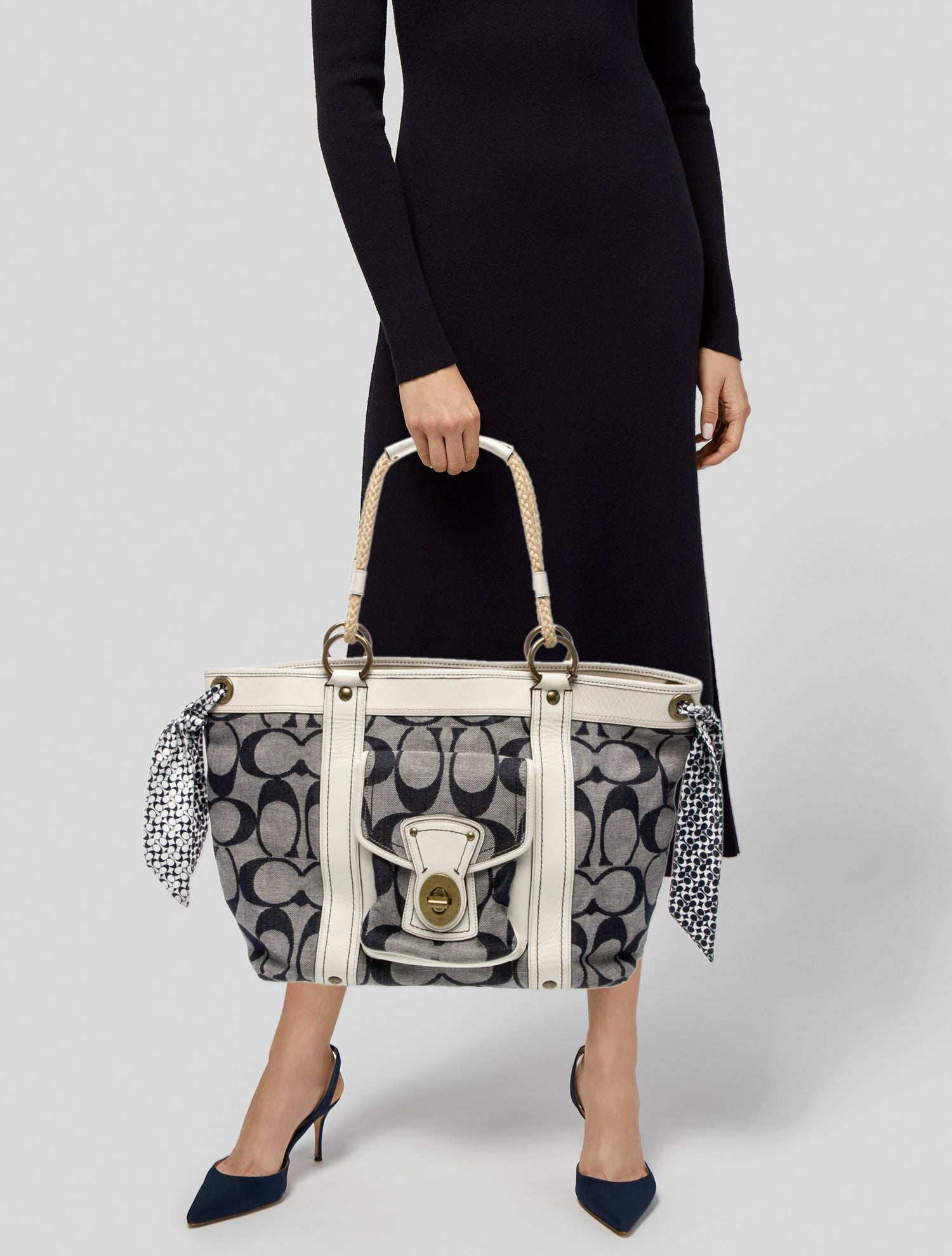 Coach Canvas Top Handle Bag