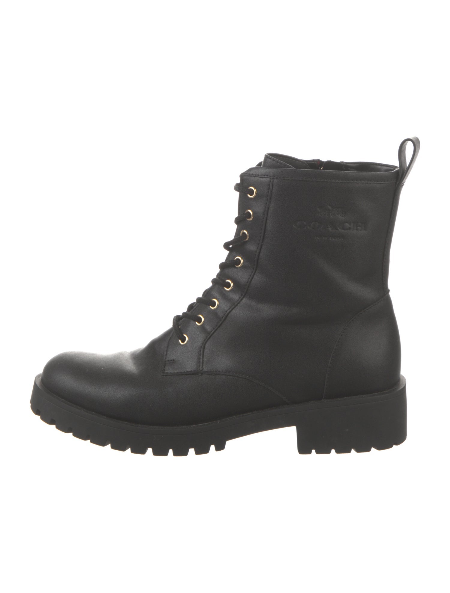 Coach Leather Combat Boots