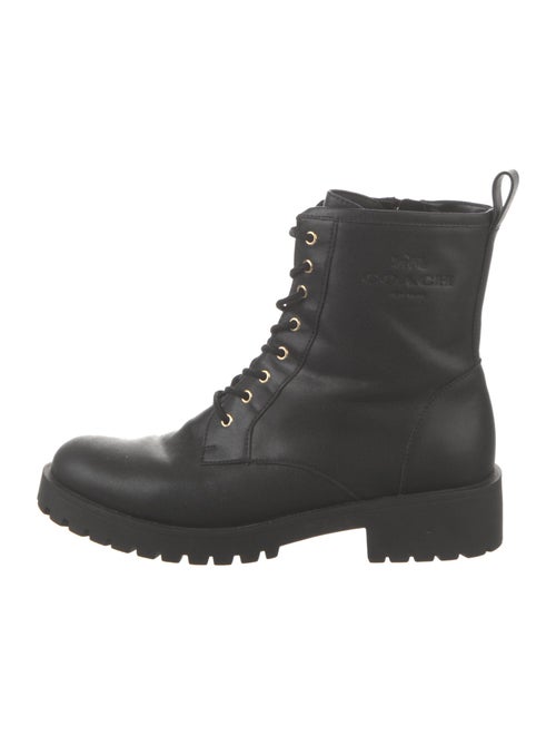 Coach Leather Combat Boots