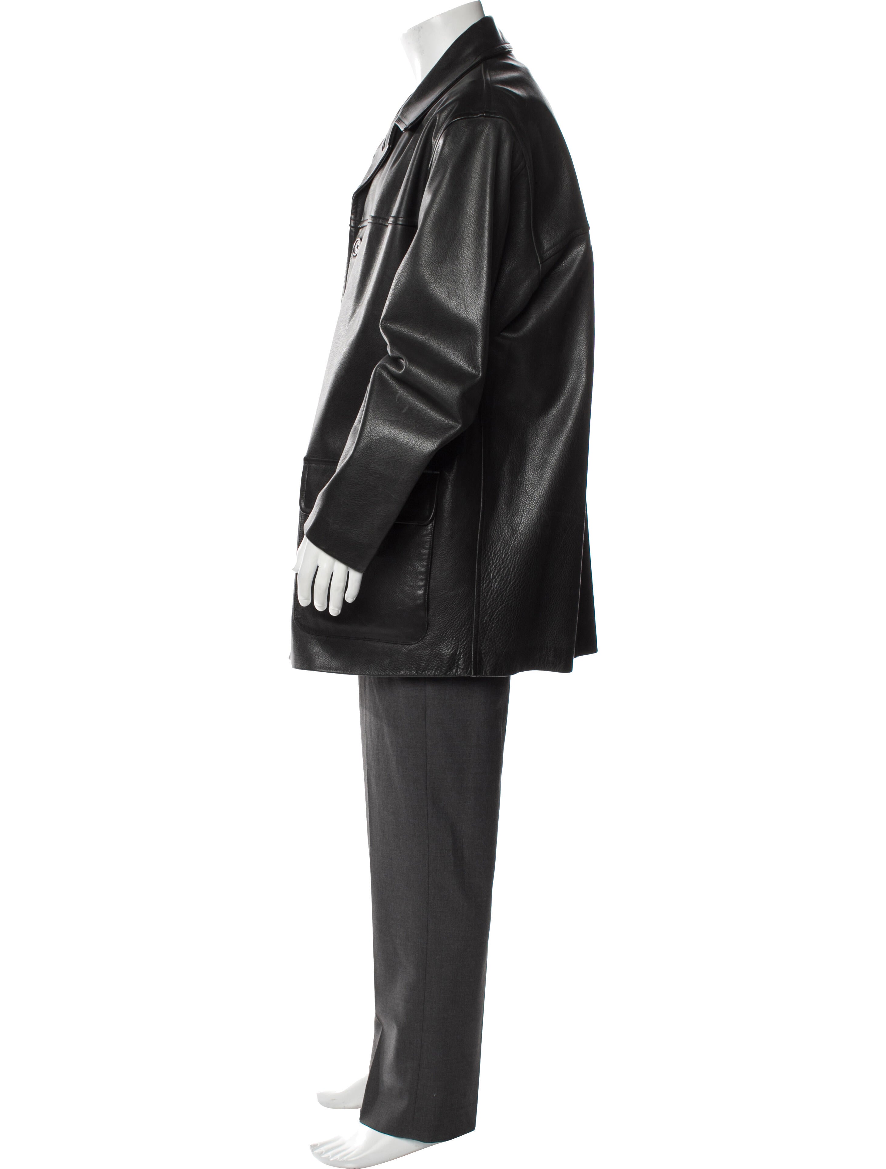 Coach Leather Overcoat
