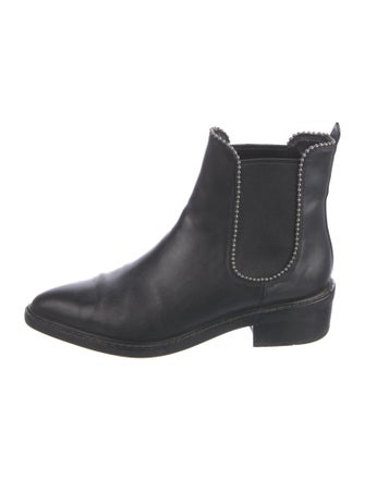 Coach Leather Beaded Accents Chelsea Boots