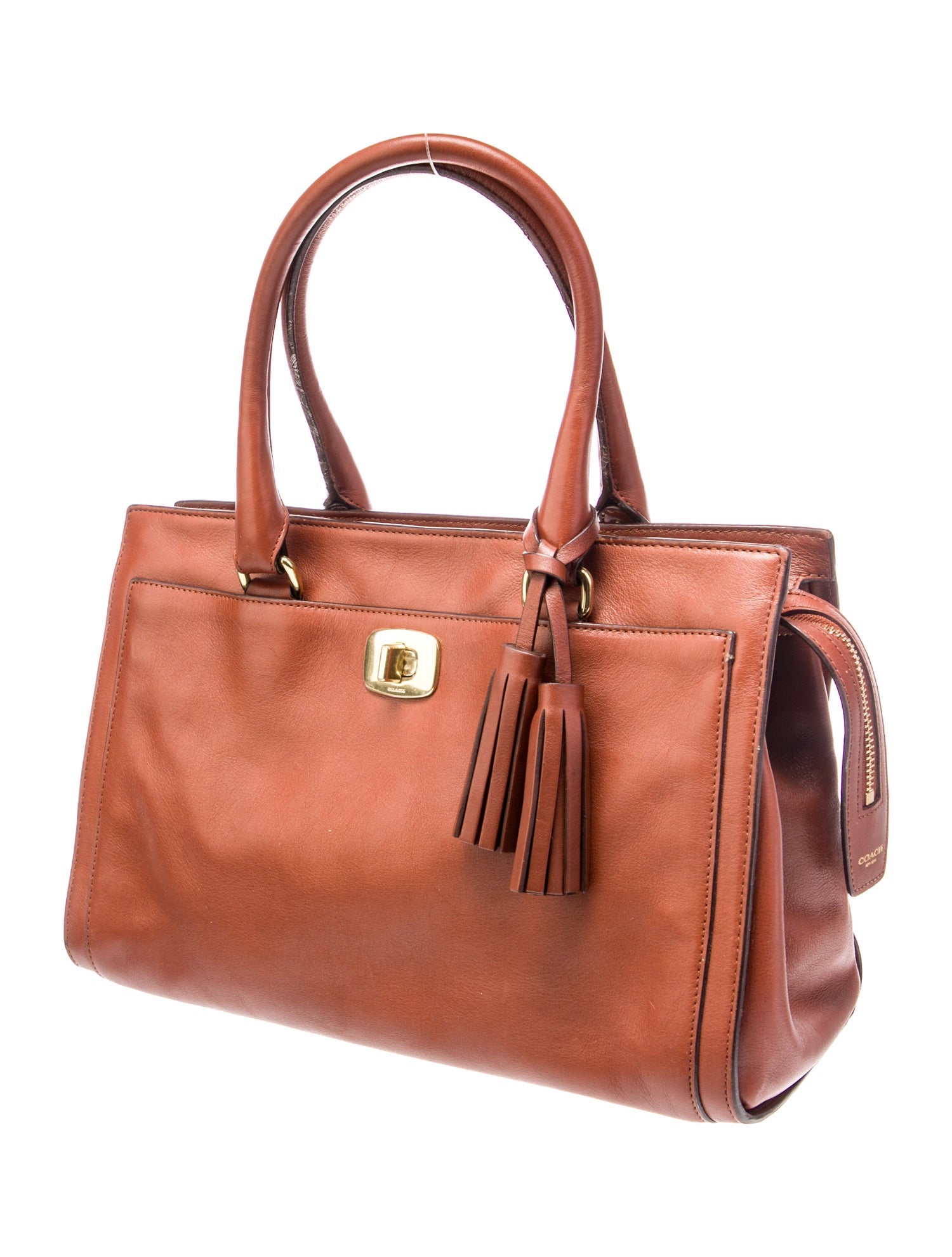 Coach Leather Top Handle Bag