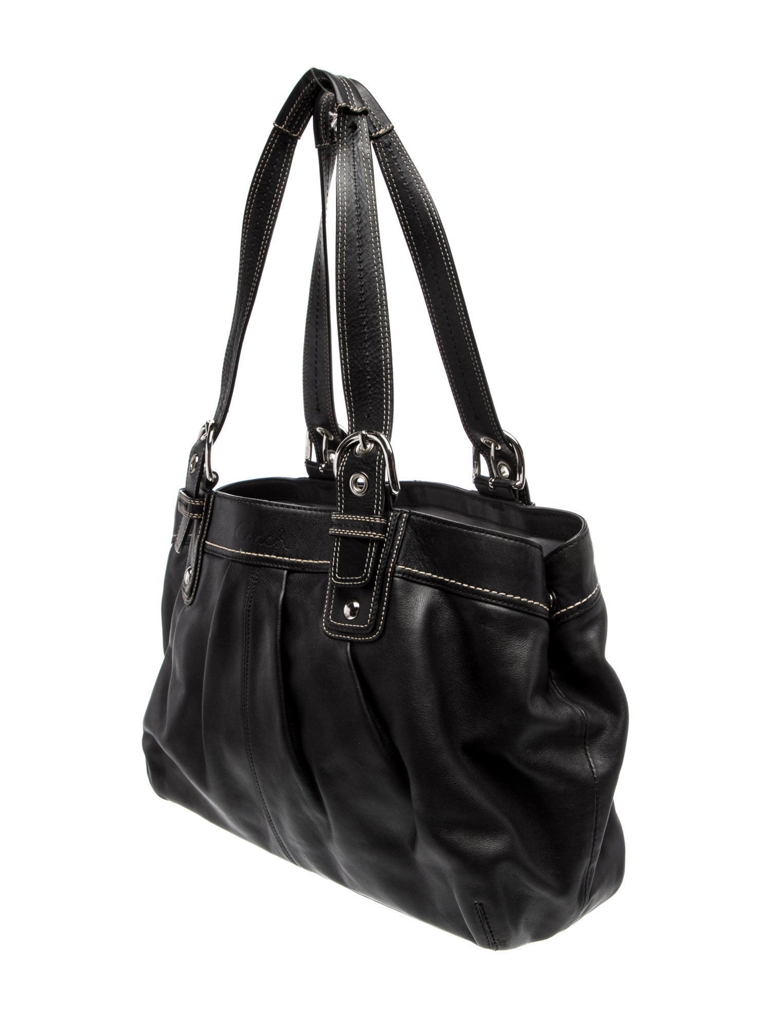 Coach Leather Top Handle Bag