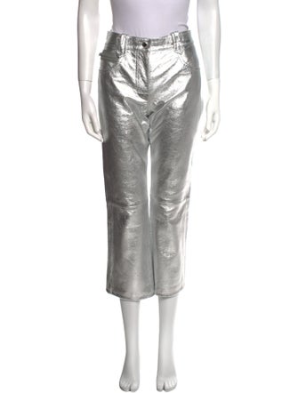 Coach Leather Straight Leg Pants