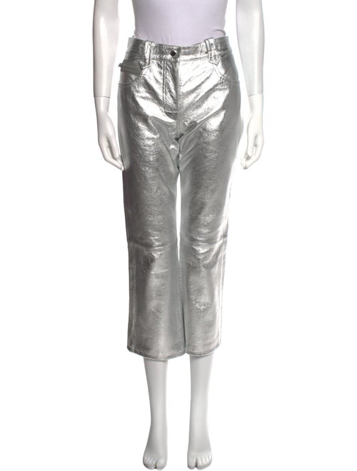 Coach Leather Straight Leg Pants