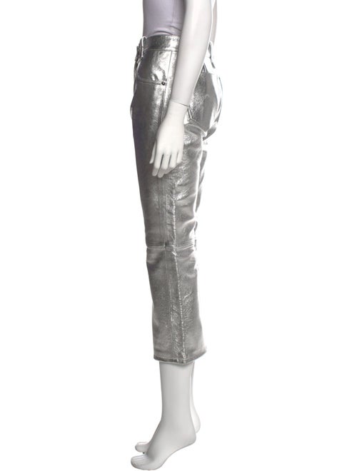 Coach Leather Straight Leg Pants