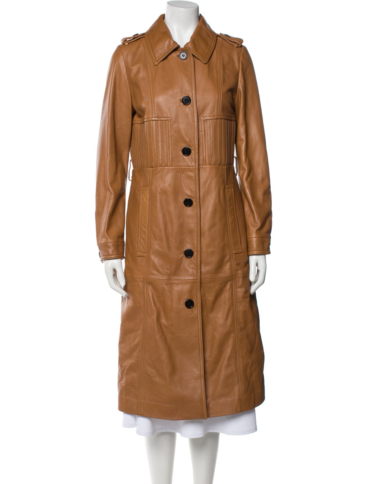 Coach Leather Trench Coat