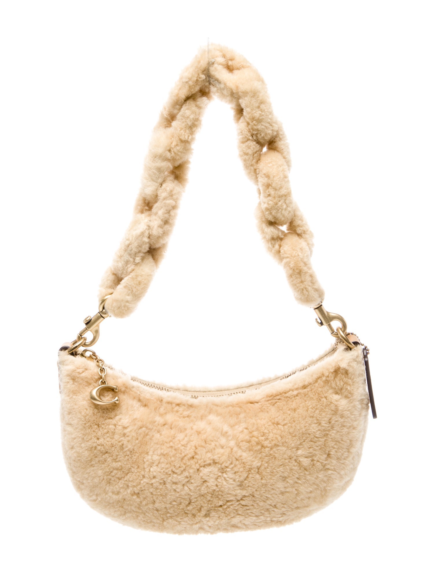 Coach Shearling Shoulder Bag