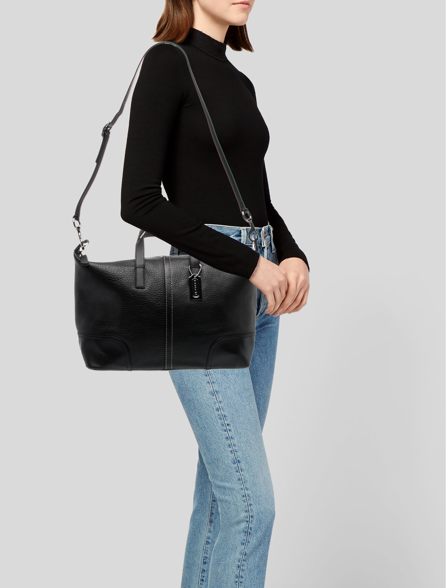 Coach Leather Weekender Bag