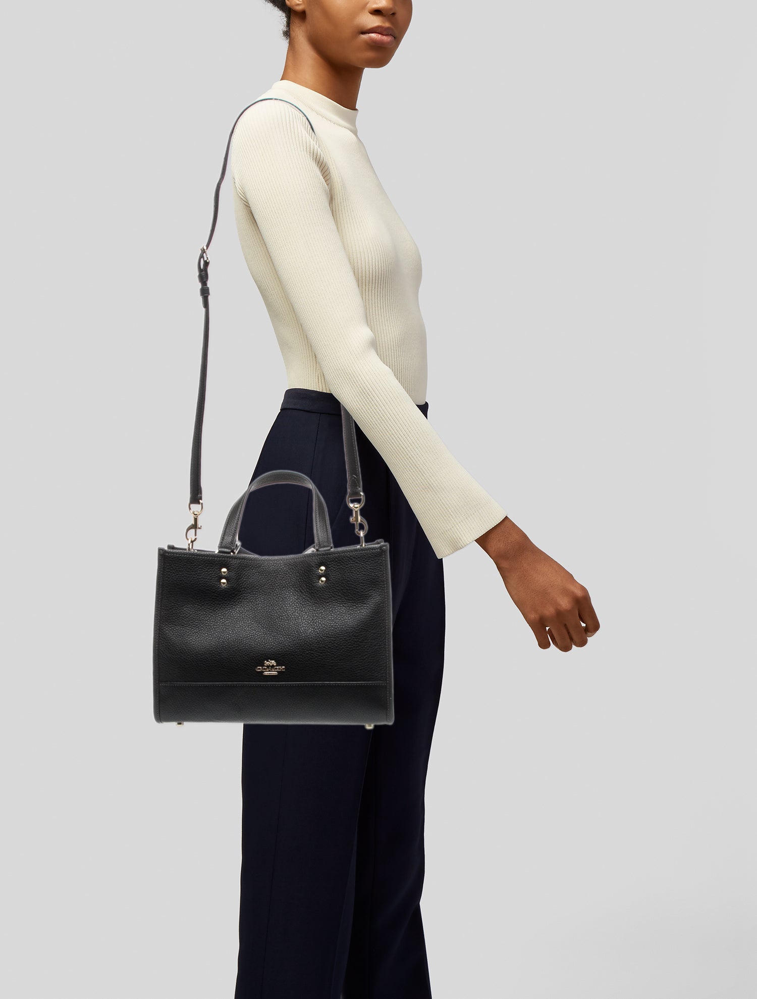 Coach Leather Top Handle Bag