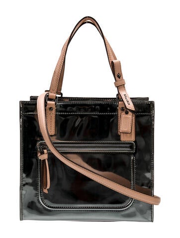 Coach Handle Bags Patent Leather Top Bag