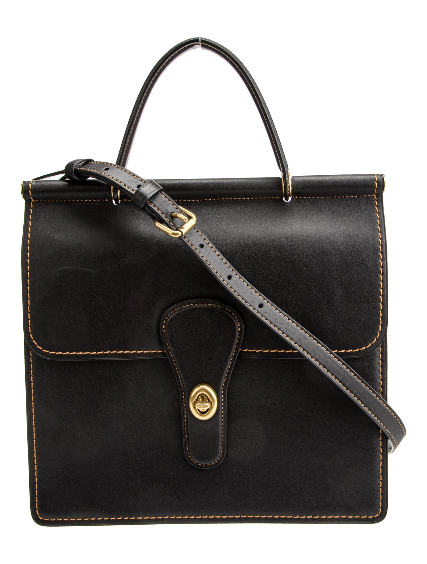 Coach Leather Top Handle Bag