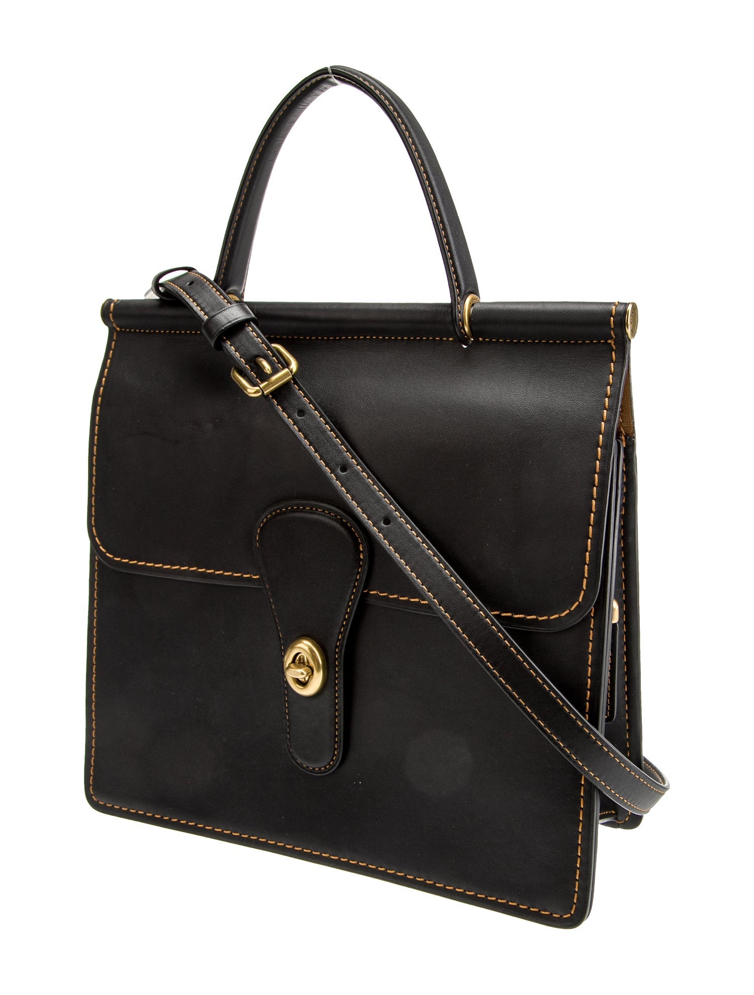 Coach Leather Top Handle Bag