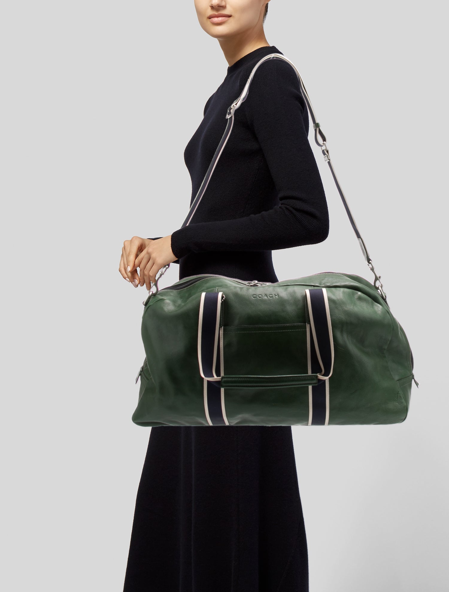 Coach Leather Weekender Bag